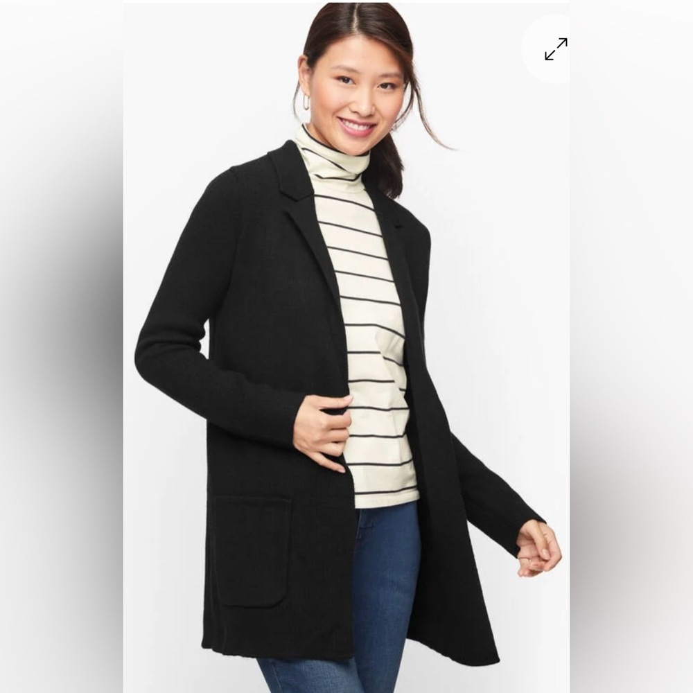 Talbots Classic Black Sweater jacket. 1X